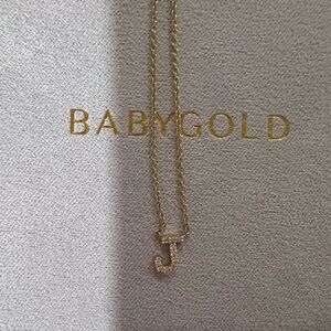 Baby Gold 14k Yellow Gold “J” Necklace